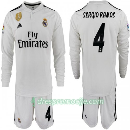 Real Madrid Dres SERGIO RAMOS 4 Dječji Domaći 2018/19 Dugim Rukavima Real Madrid Dres SERGIO RAMOS 4 Dječji Domaći 2018/19 Dugim Rukavima